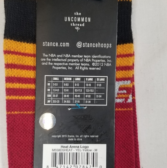 Stance NBA Miami Heat Heat Arena Logo M558D5HEAT - Picture 8 of 8